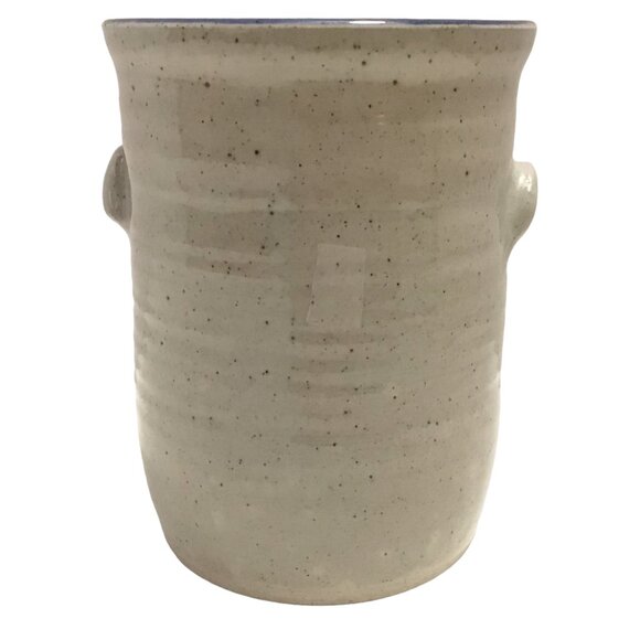 Hawkins Pottery Utensil Holder Bird Chicken Spoons Glazed Farmhouse Signed 6" - Picture 3 of 6